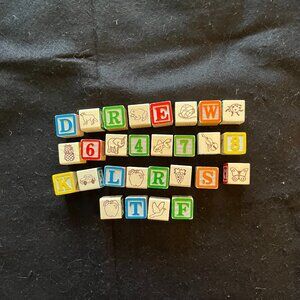 29 Alphabet/Numbers/Pictues Wooden Blocks